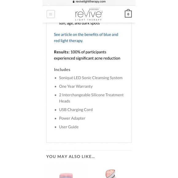 reVive Light Therapy® Soniqué Acne LED Sonic Cleansing System Kit Device Heads - Picture 7 of 12